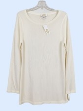 Talbots long sleeved Ivory Tunic light sweater size M