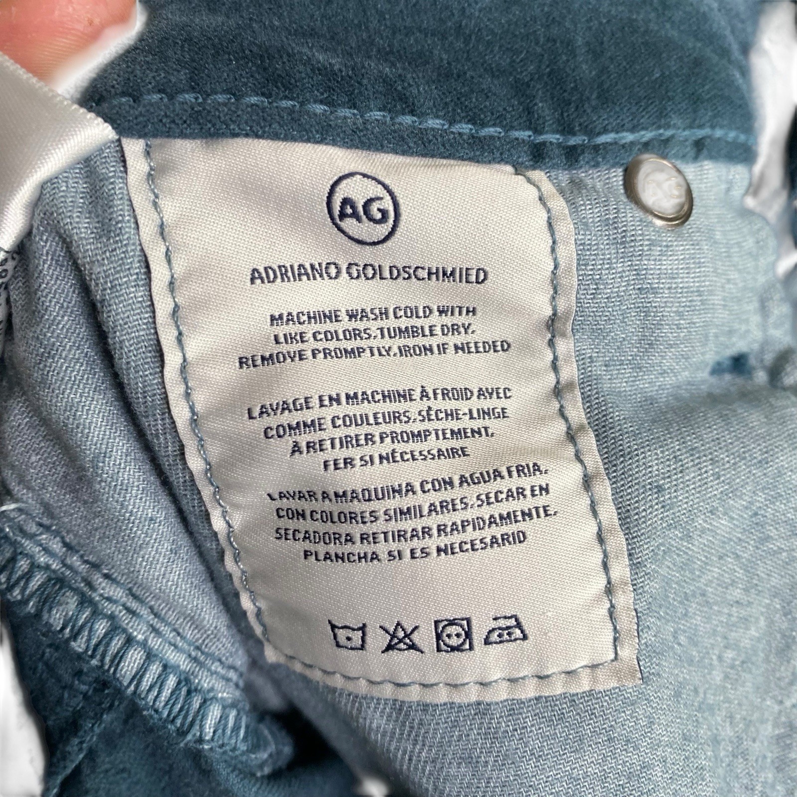 AG Adriano Goldschmied Velvet Pants Womens 27 Teal Farrah Skinny High Rise NEW thumbnail 11