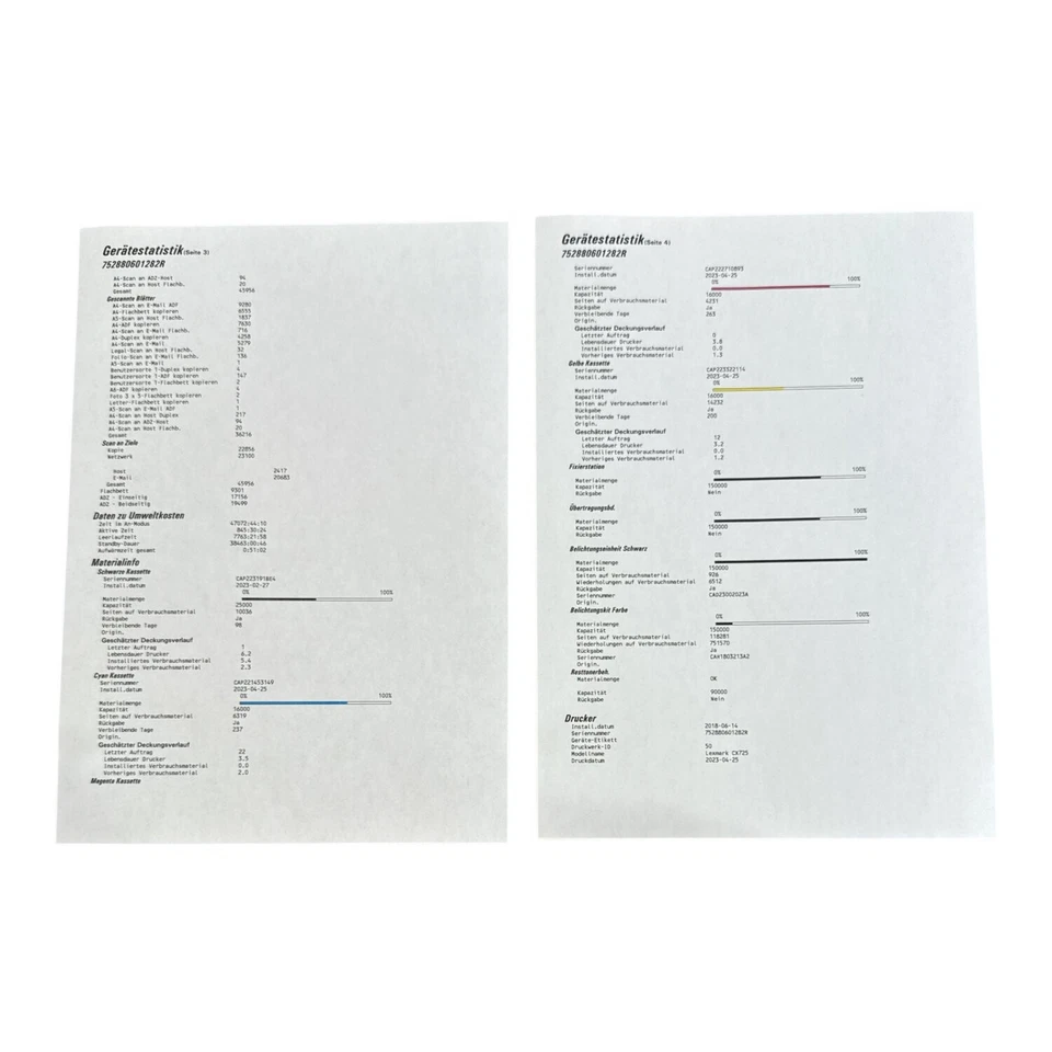 Lexmark CX725dte 322.250 Seiten MFP Farb-Laserdrucker USB LAN All-In-One - Bild 3 von 3