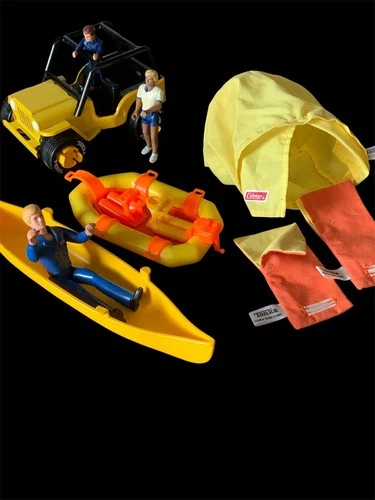 Vintage  Tonka / Play People: Coleman Jeep Set  / All Accessories inc.