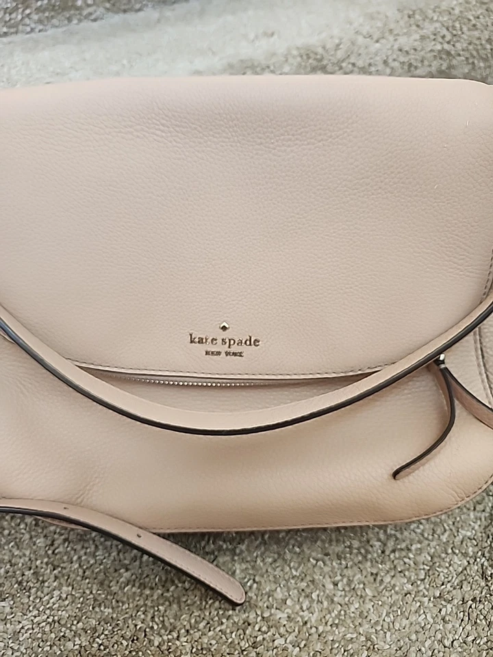 Kate Spade Pink Jackson Soft Pebbled Leather Medium Flap Shoulder /Crossbody Bag - Image 2 of 4