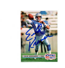 Erik Kramer Detroit Lions hand signed autographed 1992 Pro set ROOKIE card e. rookie card picture