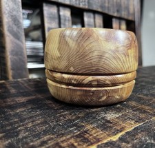 Vintage Hand Crafted Small Wood Bowl Trinket Dish Signed