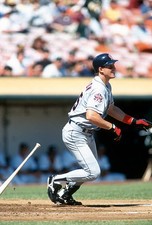 Tim Salmon California Angles bats v the Oakland Athletics at an ML- Old Photo 10