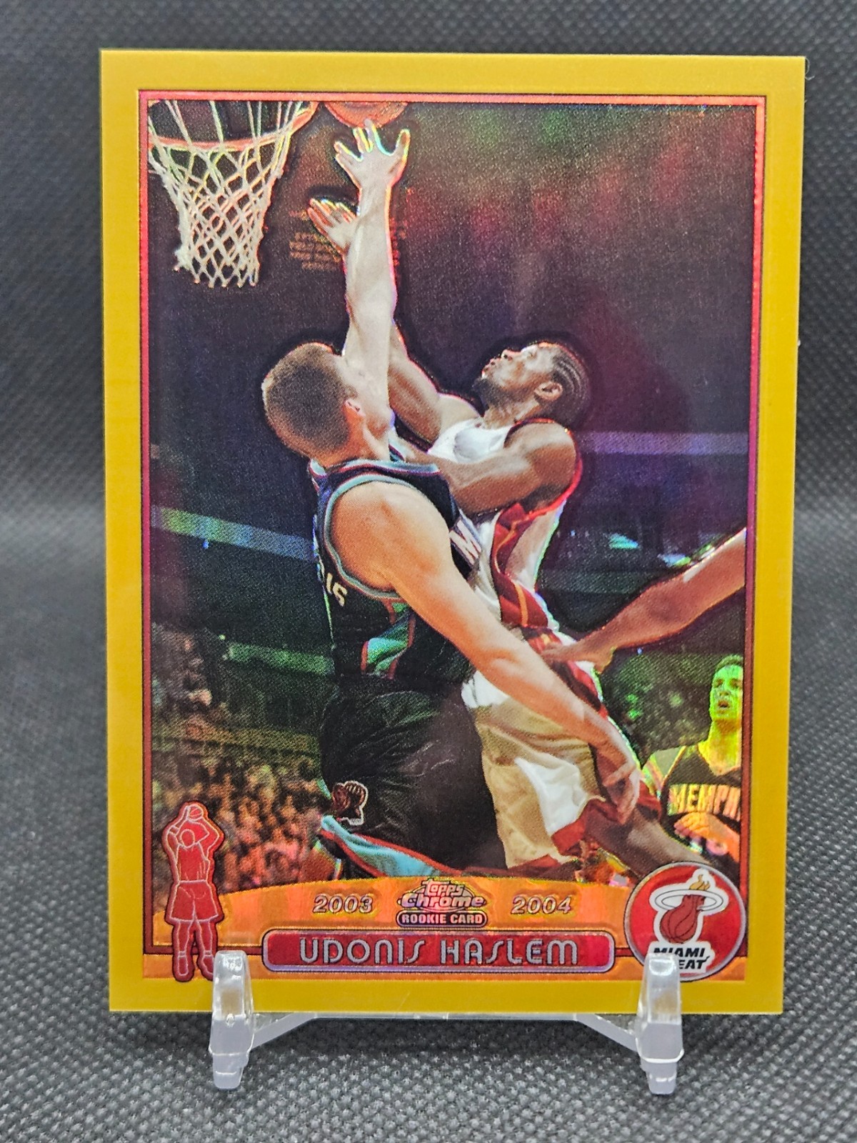 2003-04 Topps Chrome Udonis Haslem #164 Gold Refractor /50