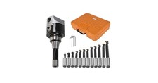 Findmall 3" Boring Head R8 Shank 12Pcs 3/4" Carbide Boring Bar Set For Milling