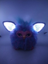 Furby Purple Plush Tie Dye Interactive Toy 2023 Glowing Ears Tested Works