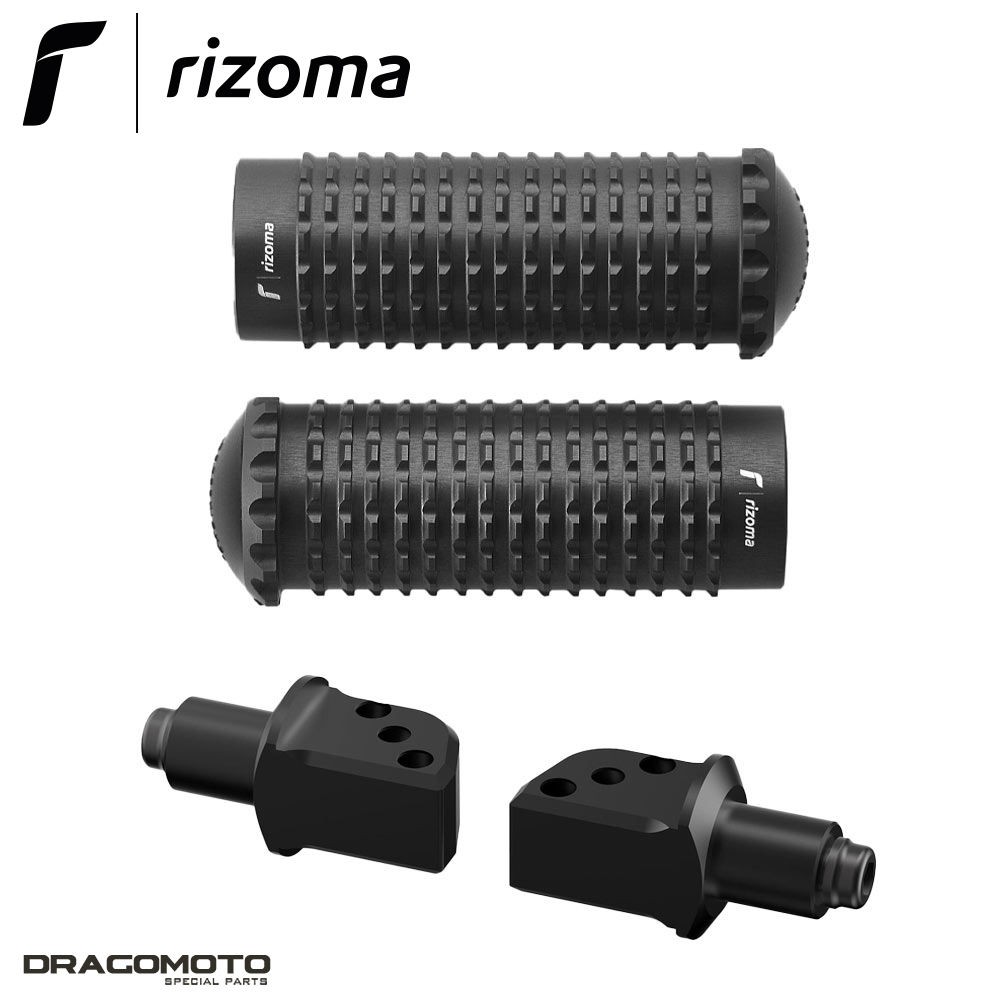 Pegs EXTRÊMES Rizoma PE631B Noir pour passager de Kawasaki Ninja ZX-4R 2024