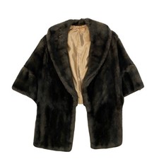 New With Original Tags Vintage Brown Faux Fur Capelet Shawl One Size