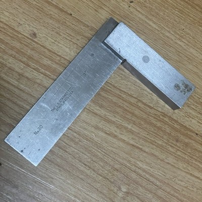 L.S. Starrett No. 20 Precision 3'' Steel Machinist Square Made In USA