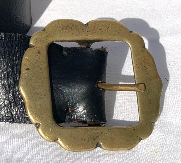 Handmade Black Leather with Solid Brass Buckle - image 2