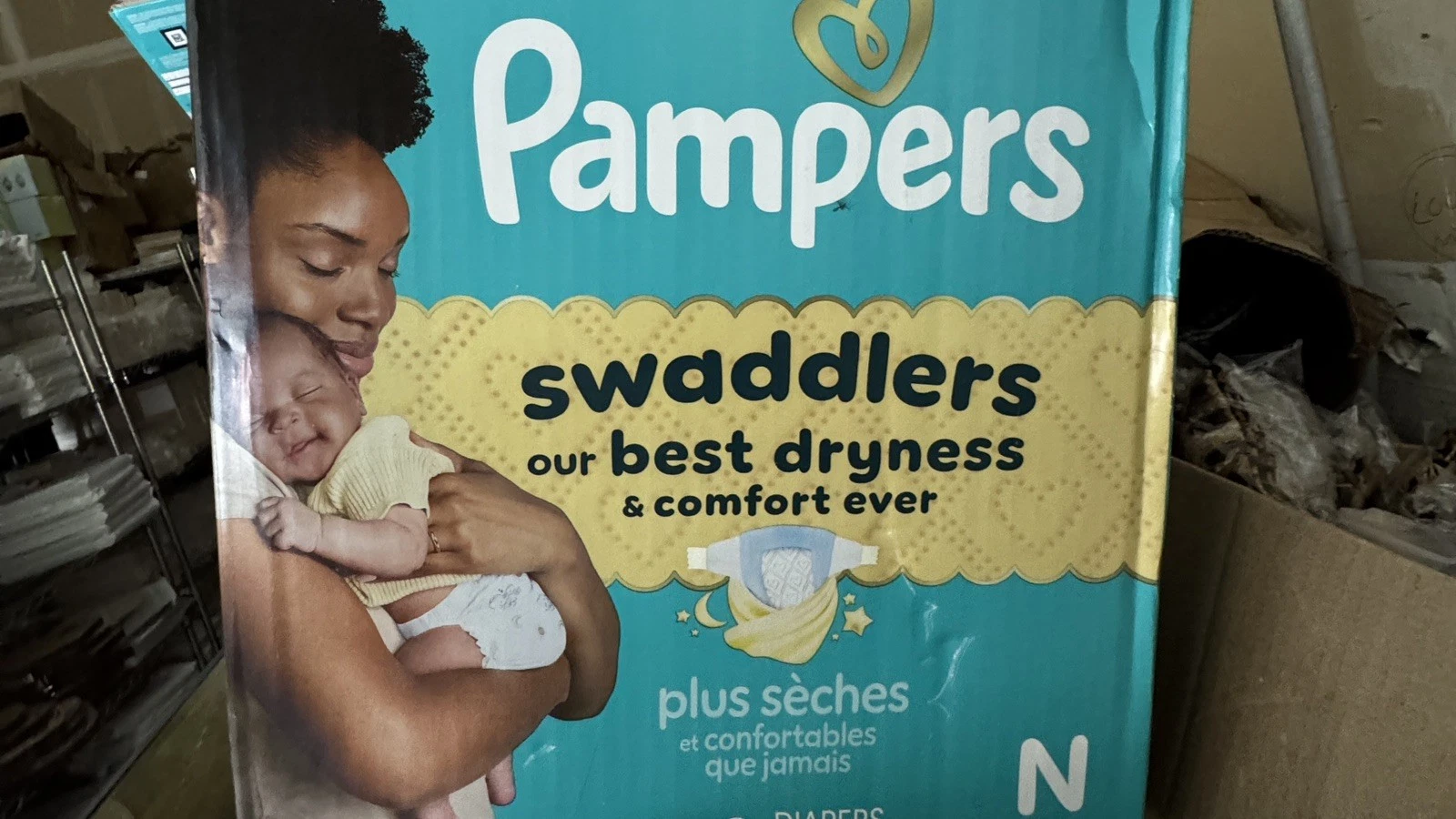 Pampers Swaddlers Diapers, Size 0 (up to 10 lbs), 140 Newborn,