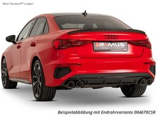 Remus Sportauspuff + Klappensteuerung Audi S3 8Y Limo je 2x102mm aus Carbon