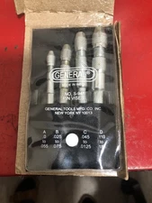 General Tools No. S-94 Pin Vises, Set of 4, 0-0.187 in NIB