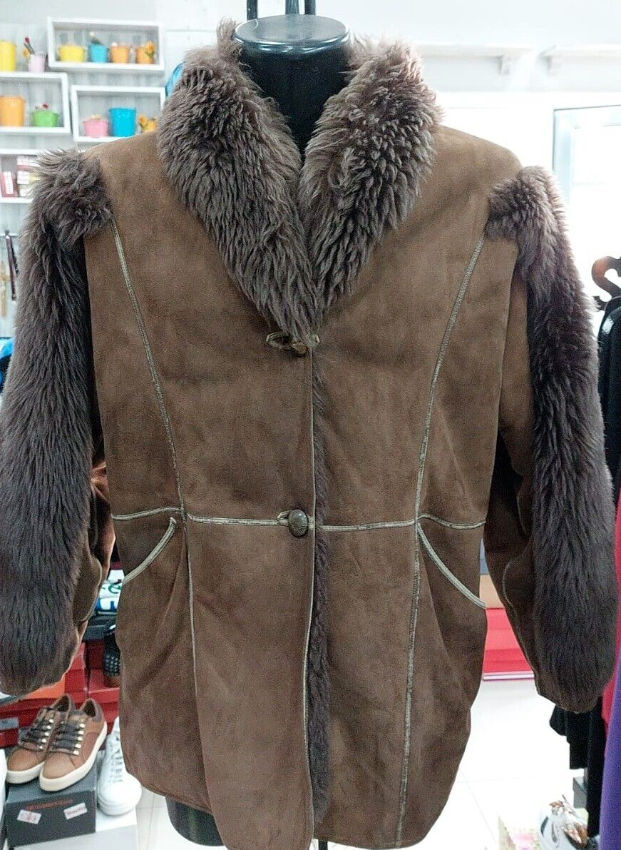 Sheepskin Used Pre-owned Woman Brown Size 44 MGC225PI