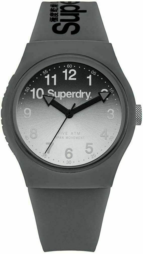 Superdry Urban Unisex Grey Rubber Strap Watch SYG198EE