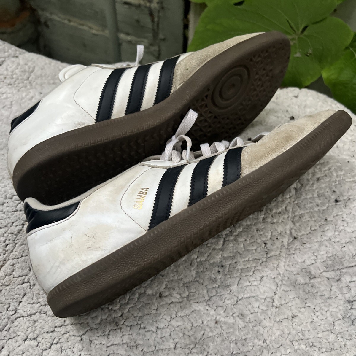 Adidas Samba Vintage White Leather Low Hype | eBay