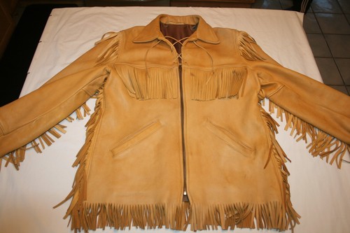 Genuine BUCKSKIN JACKET CONMAR ZIPPER 