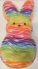 Peeps JUST BORN Neon Rainbow Bunny Rabbit Stuffed Plush Animal Easter Toy Pillow