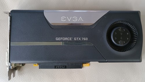 EVGA nVidia GeForce GTX 760 Superclocked 2GB 256BIT GDDR5 PCIe 3.0 Graphics Card - Picture 1 of 7