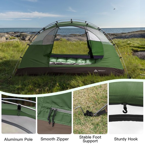 Forceatt 2 Person Ultralight Instant Tent Waterproof Windproof Backpack Camping - Picture 3 of 7