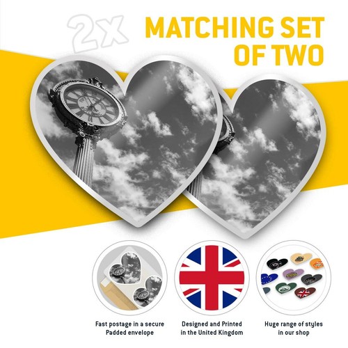2 x Heart Stickers 7.5 cm - BW - New York Manhattan City View #35994 - 第 2/9 張圖片