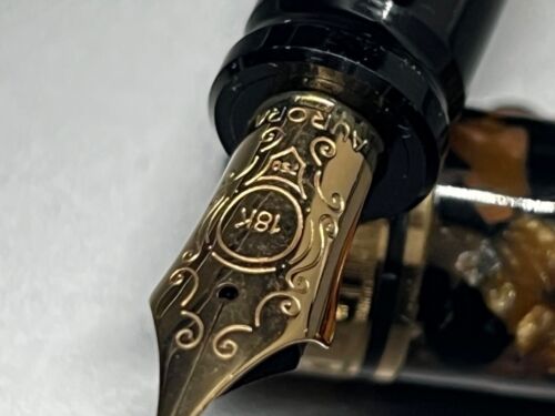 Fountain Pen Aurora Optima Auroloide Brown Black Marble EF 18k - LE 750 - Bild 4 von 10