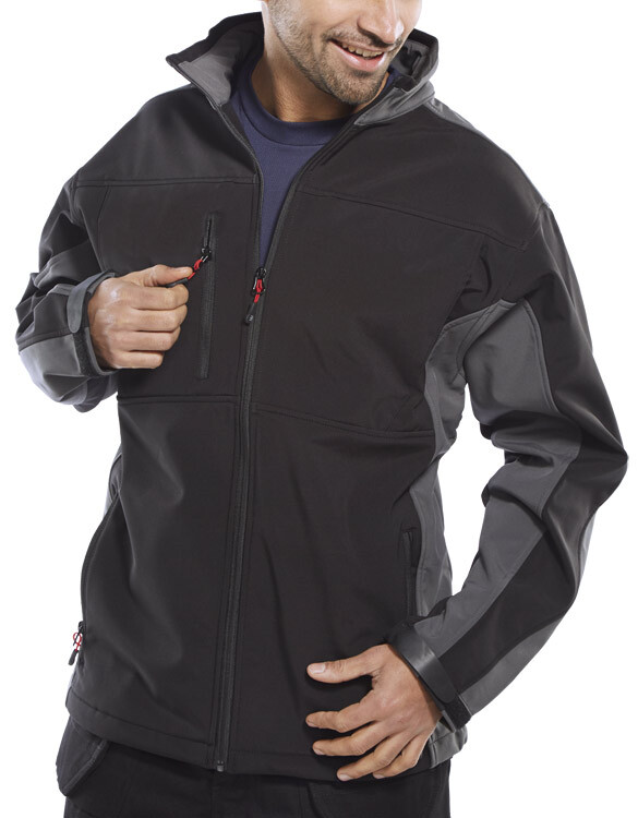 Click - SOFT SHELL JKT TT BLK/GREY L - Black/Grey
