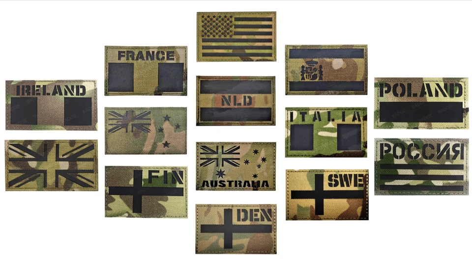 National Flag Combat Patch Multicam official VELCRO® Badge Military IRR - Image 4 of 4