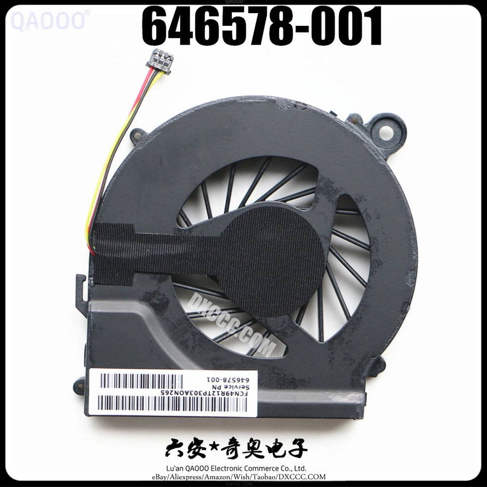 646578-001 HP CQ42 G42 CQ62 G6-1000 G7-1000 TPN-Q68C Q72C Q73C CPU Cooling Fan - Image 2 of 3