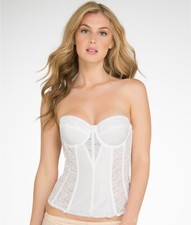 Dominique WHITE Longline Lace Torsolette, US 48D, UK 48D