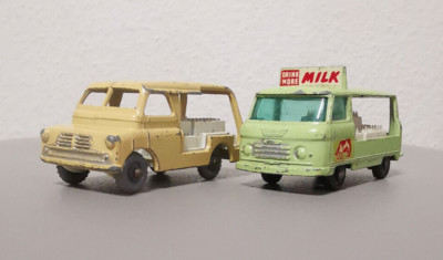 Matchbox 2 x Modellauto By Lesney No. 29, No.21 Milchwagen ohne OVP Vintage Eng.