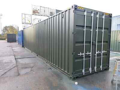 40ft NEW Shipping container GREEN ONLY RAL6007 9ft 6 high Cube .. PLUS ...