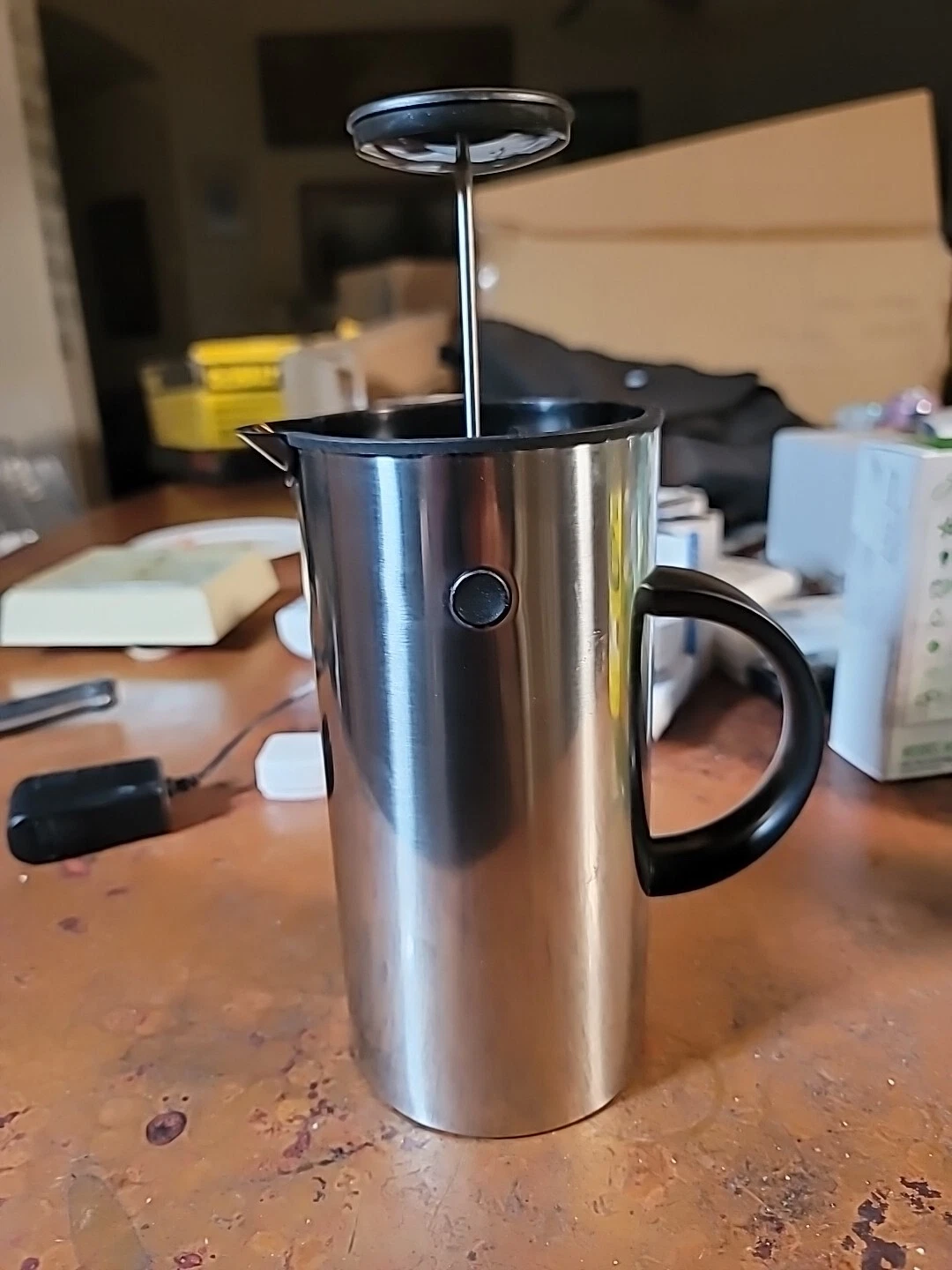 Stelton Stainless Steel Insulated Coffee Press Carafe Erik Magnussen Denmark