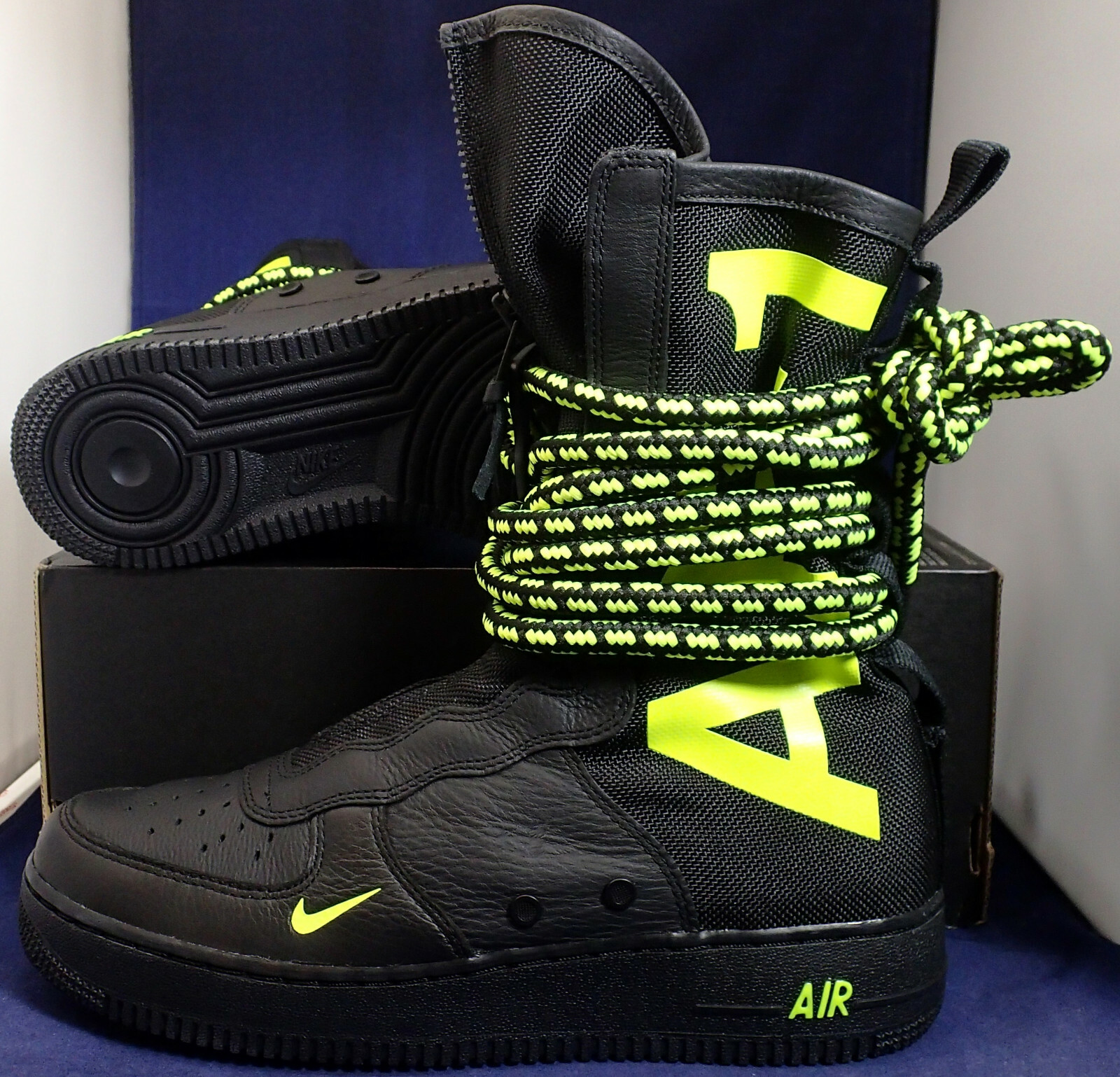 nike sf air force 1 high black volt