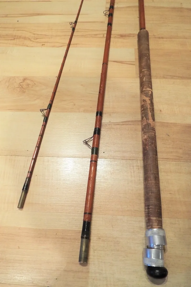12 ft 1960's Rod With Cork Handle Maker A.H Baldcock of Burton on Trent