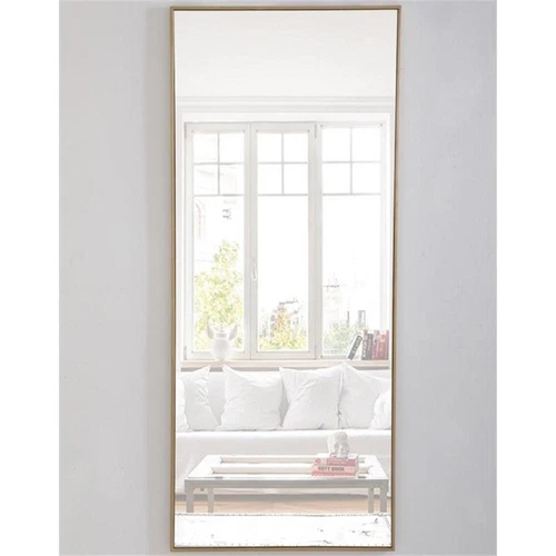 Elegant Decor Monet 72" x 30" Rectangle Metal Frame Mirror in Brass - Picture 7 of 14