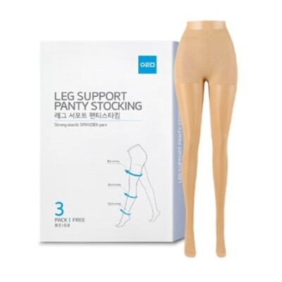 ATOMY Leg Support Panty Stocking 3ea #BEIGE Hi-support Panty Stocking KOREA MADE