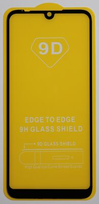 Motorola Moto E6 Plus Panzerschutz Glasfolie 6D Schwarz FullCover 9H Display Har