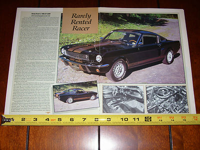 1966 SHELBY HERTZ GT350H MUSTANG -RENT A RACER-  ORIGINAL 1990 ARTICLE