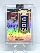 2022 Topps Dynasty Mike Trout Game Used Patch Auto 1/1 Gold LA Angels 