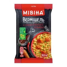 Mivina  spicy Ukrainian instant noodle soup. 3 spc Free shipping