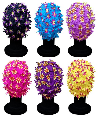 BLUE REEF Aries Polyester Elasticated Swimming Hat Flower Cut Out Multicolour - Picture 4 of 41