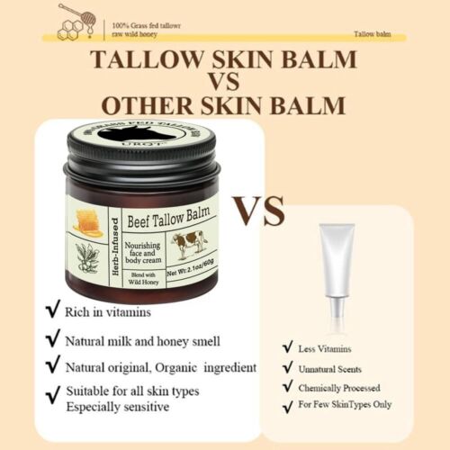 Beef Tallow for Skin Organic Grass-Fed Whipped Beef Tallow Handmade Moisturizer - Picture 5 of 11
