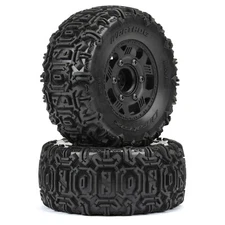Duratrax Warthog SC 2.2 /3.0 OffRoad Tires Mounted Ripper Black 6x3 DTX0564610