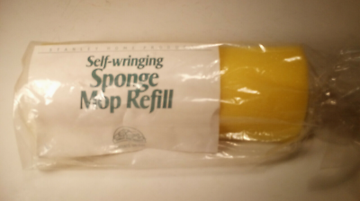 #ad NOS Lot of 2 Stanley HP Self Wringing Sponge Mop Refill 3115 Orig Sealed Bag $9.56