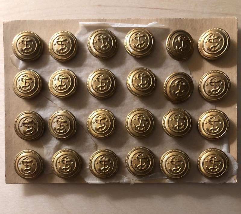 Navy Buttons Anchor Gold US Military Lot Of 24 (2nd Lot) 