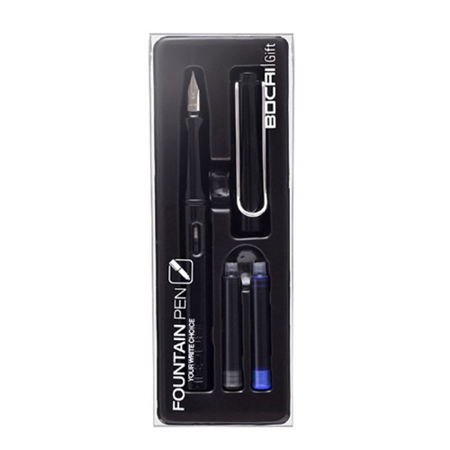 Pluma Estilográfica Recargable con Cartucho de Tinta 0.38mm Plumín Pluma de Escritura Negra. - Imagen 12 de 12