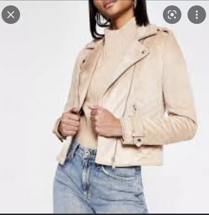 River island shop suedette biker jacket