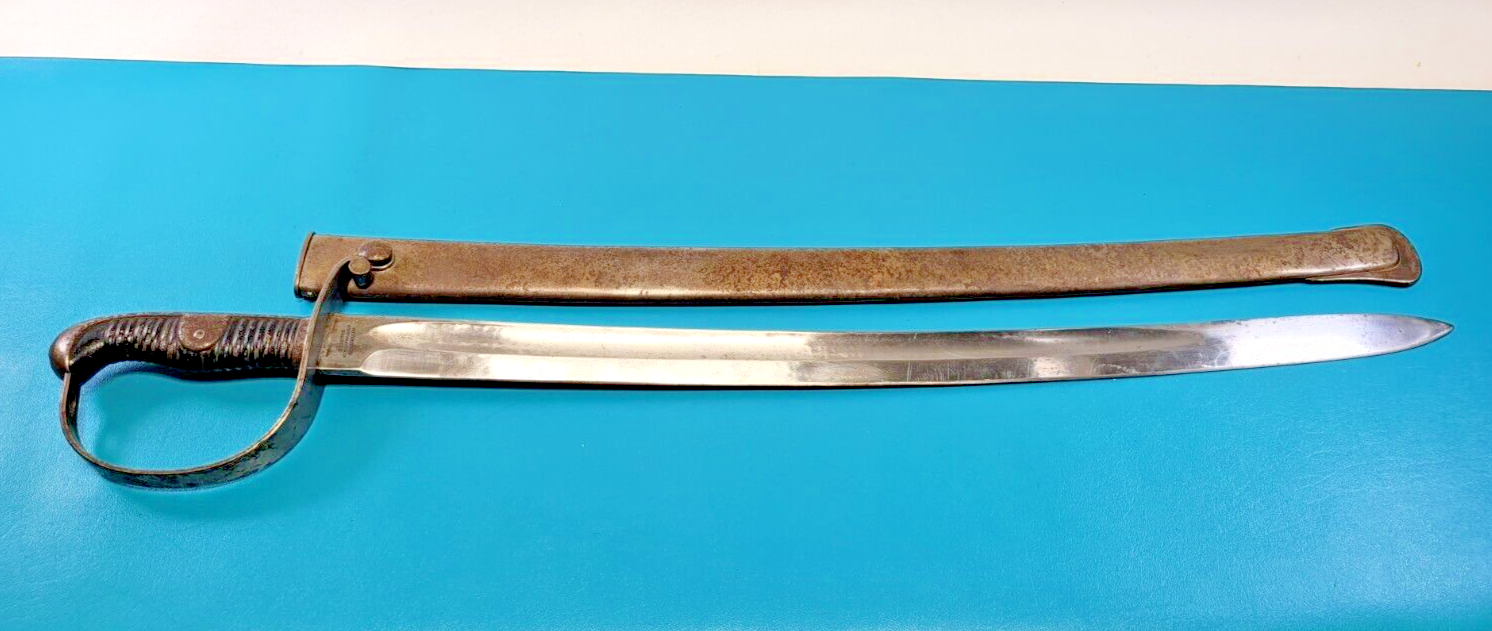 Antique Argentine Model 1898 Artillery Broad Short Sword + Scabbard Solingen WKC